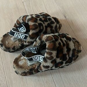 UGG leopard platform slippers
